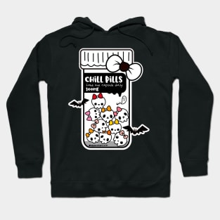 chill pills cute skull cartoon Hoodie